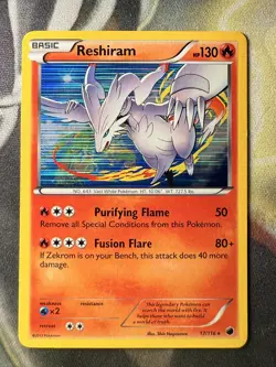 *VINTAGE* Pokemon TCG Reshiram 17/116 Black & White Plasma Freeze Holo Rare - Image 1