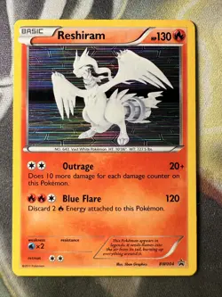*VINTAGE* Pokemon TCG Reshiram BW004 Black & White Black Star Promo Holo - Image 1