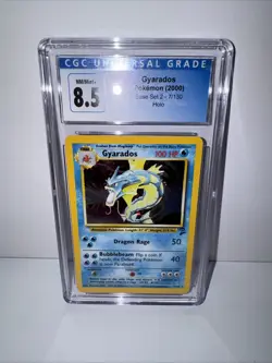 Pokemon Slab Gyarados Base Set 2 Holo 7/130 CGC 8.5 NM+ 2000 - Image 1