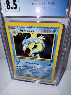 Pokemon Slab Gyarados Base Set 2 Holo 7/130 CGC 8.5 NM+ 2000 - Image 4