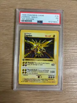 Pokemon Base Set 1st edition Zapdos Holographic 16/102 Psa 5 - Image 3