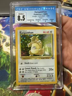 CGC 8.5 Kangaskhan 1999 Jungle - Unlimited 5/64 Holo Rare Pokemon BLUE LABEL - Image 1