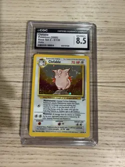Clefable Pokemon 2000 Base Set 2 Holo 5/130 CGC 8.5 NM/Mint+ Vintage WOTC - Image 1