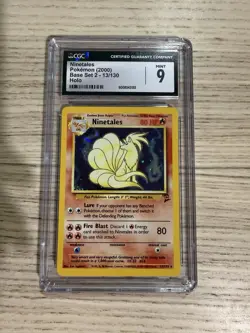 Ninetales Pokemon 2000 Base Set 2 Holo 13/130 CGC 9 Mint Vintage WOTC - Image 1