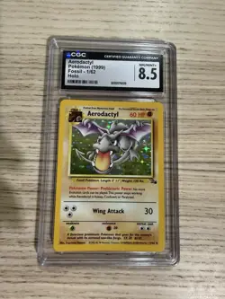 Aerodactyl Pokemon 1999 Fossil Holo 1/62 CGC 8.5 NM/Mint+ Vintage WOTC - Image 1