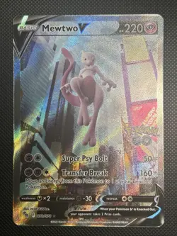 Mewtwo V (Alternate Full Art) 072/078 Pokemon GO Holo Pokemon - Image 1