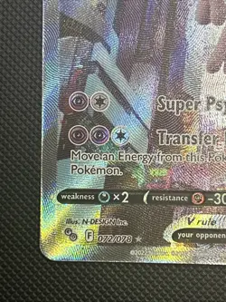 Mewtwo V (Alternate Full Art) 072/078 Pokemon GO Holo Pokemon - Image 4