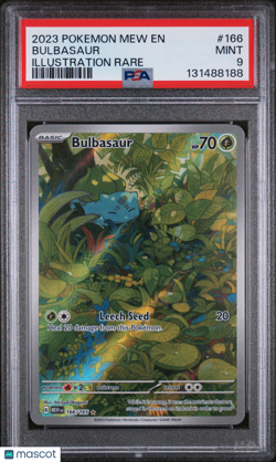 2023 Pokemon SV:151 Illustration Rare Bulbasaur 166/165 PSA 9 - Image 1