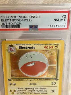1999 Pokemon Jungle Electrode Holo 1st Edition PSA 8 - Image 2