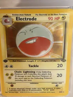 1999 Pokemon Jungle Electrode Holo 1st Edition PSA 8 - Image 3