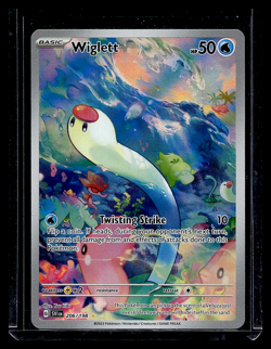 2023 POKEMON WIGLETT 206/198 POKEMON SCARLET VIOLET BASE ILLUSTRATION RARE NM - Image 1