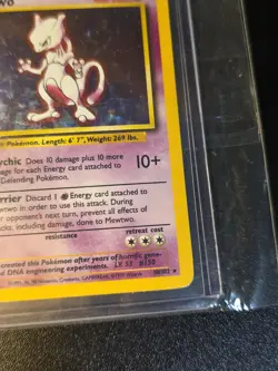 Pokemon TCG Mewtwo Base Set 10/102 Holo 1999-2000 Wizards Base Set Copyright... - Image 4
