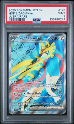 2025 Pokemon JTG EN-Journey Together Hop's Zacian EX Ultra Rare PSA 9 #176 - Image 1