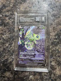 Pokemon Celebi V 245/264 Fusion Strike Alternate Art Ultra Rare Holo TAG 8 - Image 1