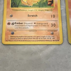 3 Pokemon Charmander Shadowless Base Set Card # 46/102 - Lot of 3 - Image 5