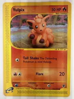 Pokemon TCG Expedition Base Set Vulpix Card 136/165 - Image 1