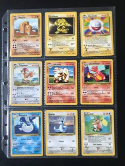 BASE Set near complete 1999 Pokemon trading cards MP/HP - Image 3