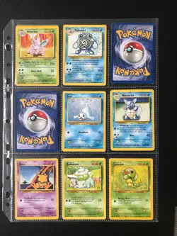 BASE Set near complete 1999 Pokemon trading cards MP/HP - Image 5