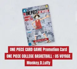 One Piece Monkey.D.Luffy US College Basketball Promo Card PRESALE - Image 2