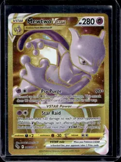 Pokemon TCG Mewtwo VSTAR Secret Rare Card 086/078 Pokemon Go - Image 1
