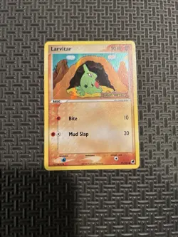 Larvitar 51/101 Ex Dragon Frontiers Stamped Reverse Holo Pokemon Card LP - Image 1