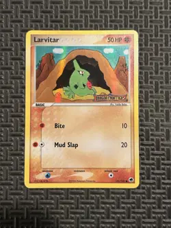 Larvitar 51/101 Ex Dragon Frontiers Stamped Reverse Holo Pokemon Card LP - Image 2