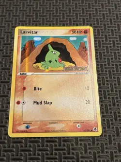 Larvitar 51/101 Ex Dragon Frontiers Stamped Reverse Holo Pokemon Card LP - Image 5
