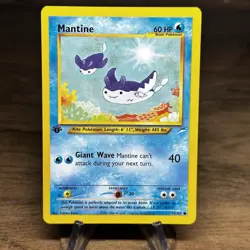 1st Edition Mantine 74/105 Neo Destiny WoTC Pokemon Trading Card Game 2000 NM - Image 1