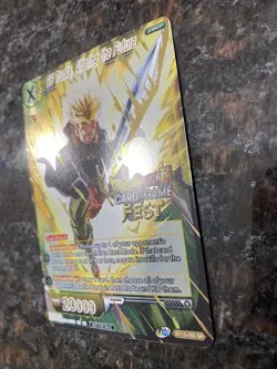 SS Trunks Altering the Future Dragon Ball Super Card Game FEST GOLD STAMP | NM - Image 2