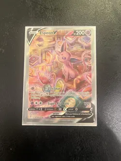 Espeon V 180/203 Pokemon TCG Evolving Skies Holo V Card 200 HP - Image 2