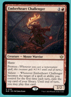 EMBERHEART CHALLENGER BLOOMBURROW BLB RARE MOUSE WARRIOR MTG 133 - Image 1