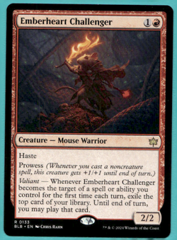 EMBERHEART CHALLENGER BLOOMBURROW BLB RARE MOUSE WARRIOR MTG 133 - Image 2