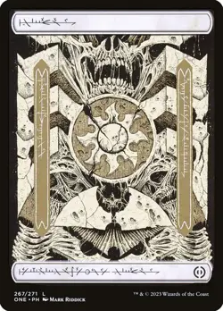 Phyrexian PLains 267/271 Non Foil Full Art Land All Will Be One MTG Near Mint - Image 1