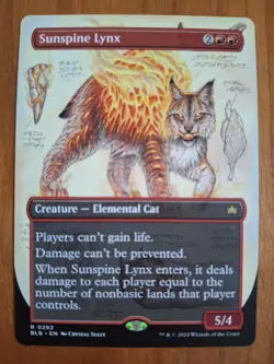 Sunspine Lynx BLB 292 Borderless Rare Bloomburrow Cat NM MTG - Image 1
