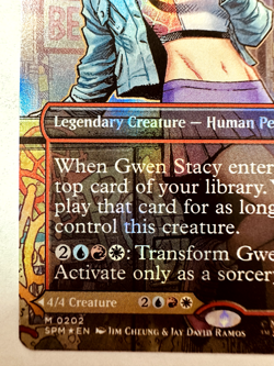 FOIL MTG Gwen Stacy / Ghost Spider M 0202 Magic Spider-Man BORDERLESS - Image 3