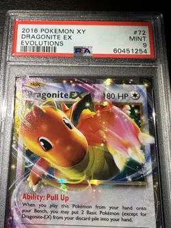 2016 Pokemon Dragonite EX 72/108 XY Evolutions MT PSA 9 - Image 2