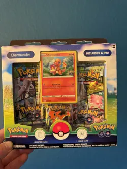 TCG Pokemon GO Charmander Pin Collection Box - Image 1