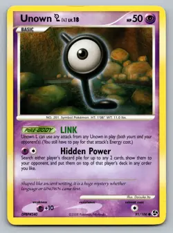 Pokemon TCG Great Encounters Unown [L] 91/106 - Image 1