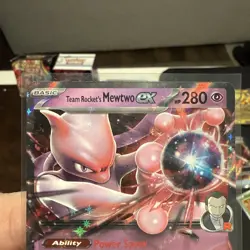 Team Rocket's Mewtwo ex - 081/182 Pokemon SV10: Destined Rivals Holo Double Rare - Image 2