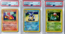 [PSA 9] 1999 Pokemon Shadowless Base Set Trio Charmeleon Wartortle Ivysaur WOTC - Image 1