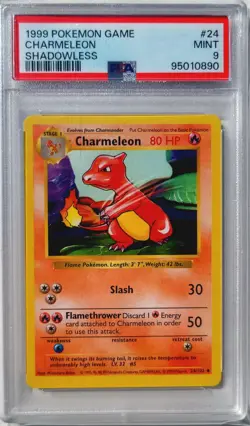 [PSA 9] 1999 Pokemon Shadowless Base Set Trio Charmeleon Wartortle Ivysaur WOTC - Image 3
