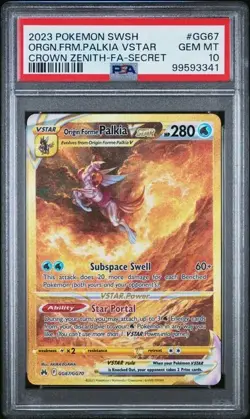 PSA 10 Origin Forme Palkia VSTAR (Secret) #GG67/GG70 Pokemon Swsh Crown Zenith - Image 1