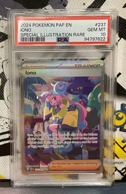 Iono Special Illustration Rare PSA 10 Pokemon S&V: Paldean Fates - Image 1