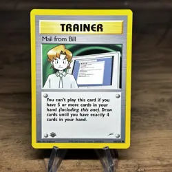 Pokemon Neo Destiny Trainer 1st Edition Mail From Bill 105/105 Non-Holo NM - Image 1