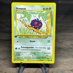 Pokemon TCG Venonat 1st Edition Neo Destiny Common 90/105 - Near Mint NM - Image 1