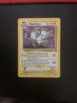 Pokemon TCG Magneton Holo Rare Fossil 11/62 NM - Image 1