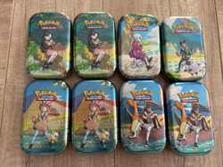 Pokemon TCG Crown Zenith x 8 Mini Tins Empty Sonia, Leon, Hop, Marnie, Bede 820650803857 - Image 1