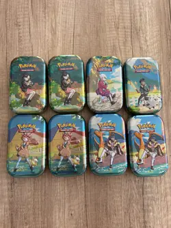 Pokemon TCG Crown Zenith x 8 Mini Tins Empty Sonia, Leon, Hop, Marnie, Bede 820650803857 - Image 3
