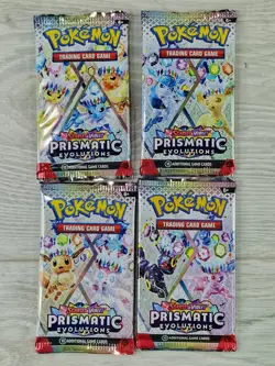 Pokemon TCG - Prismatic Evolutions Booster Packs (x4) Full Art Set SEALED - Image 1