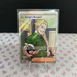 Pokemon TCG Lt. Surge's Bargain 170/132 Full Art Mega Evolution Ultra Rare - Image 1